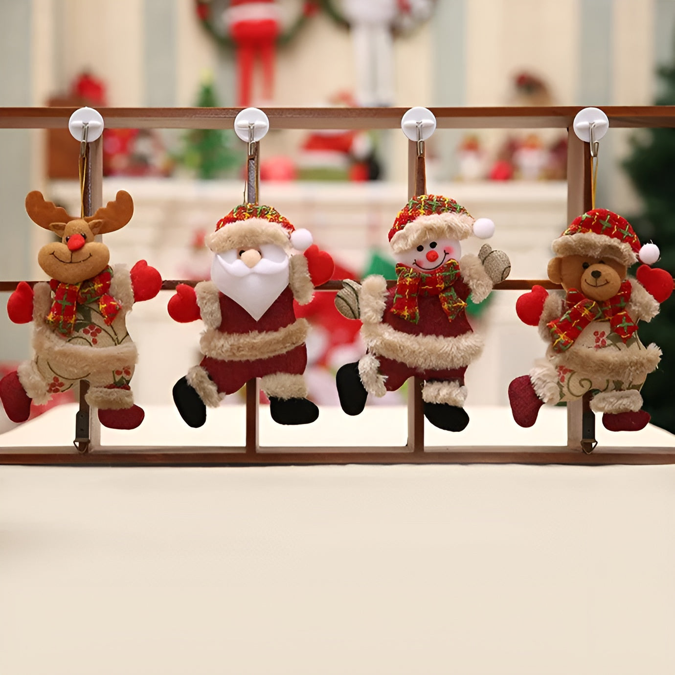 Glänzende Weihnachtskugeln Set 4er | Christbaumkugeln Kunststoff 2