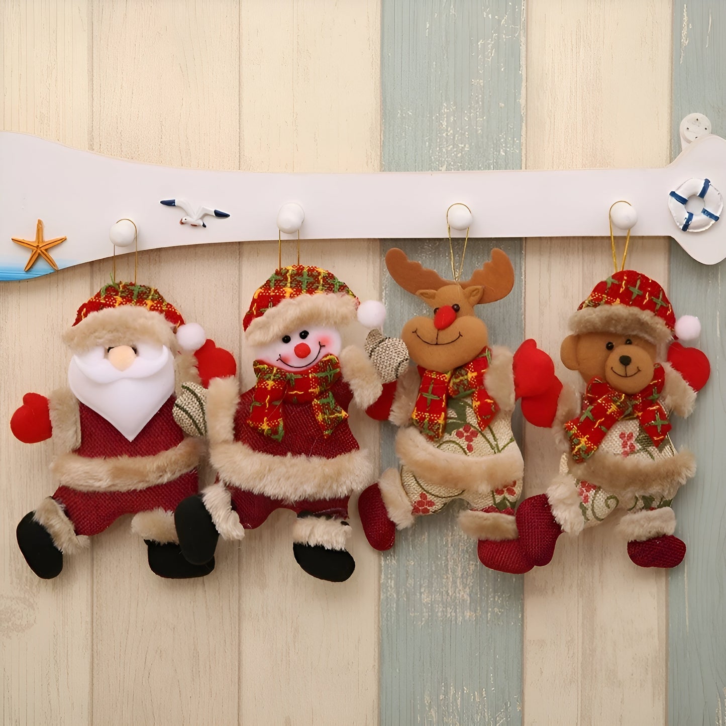 Glänzende Weihnachtskugeln Set 4er | Christbaumkugeln Kunststoff 4