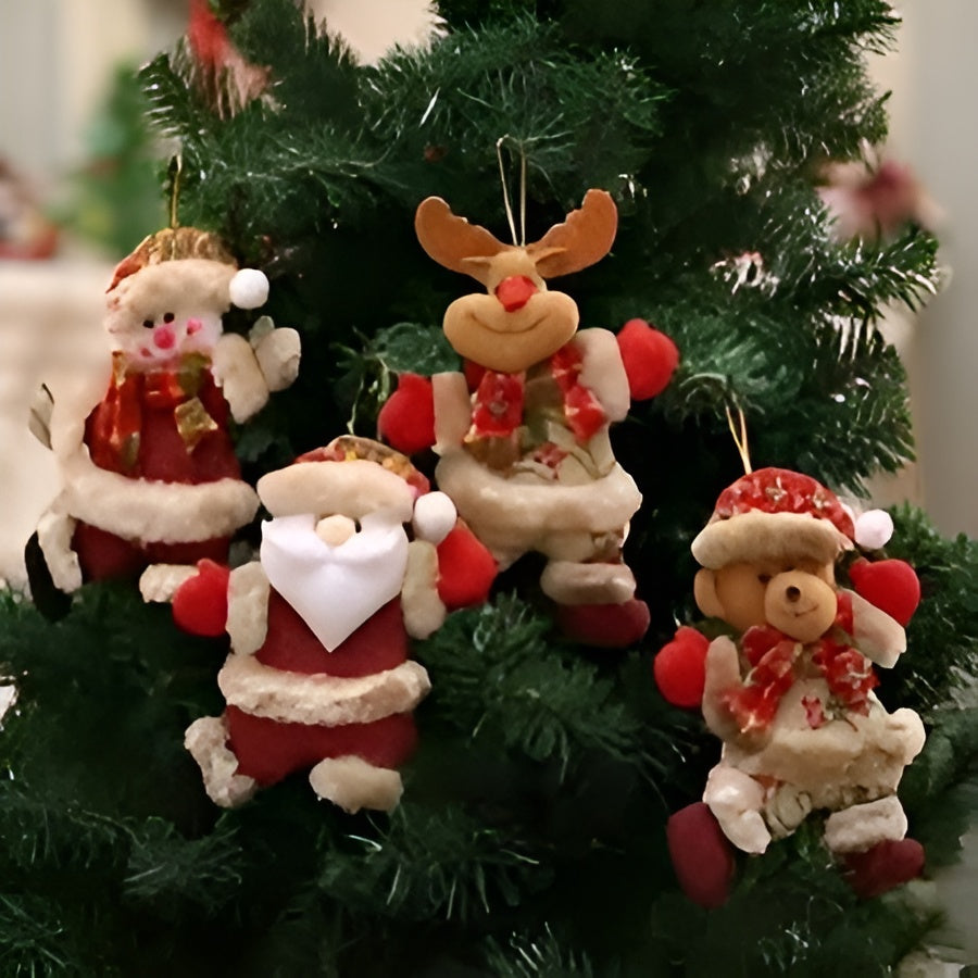 Glänzende Weihnachtskugeln Set 4er | Christbaumkugeln Kunststoff 5