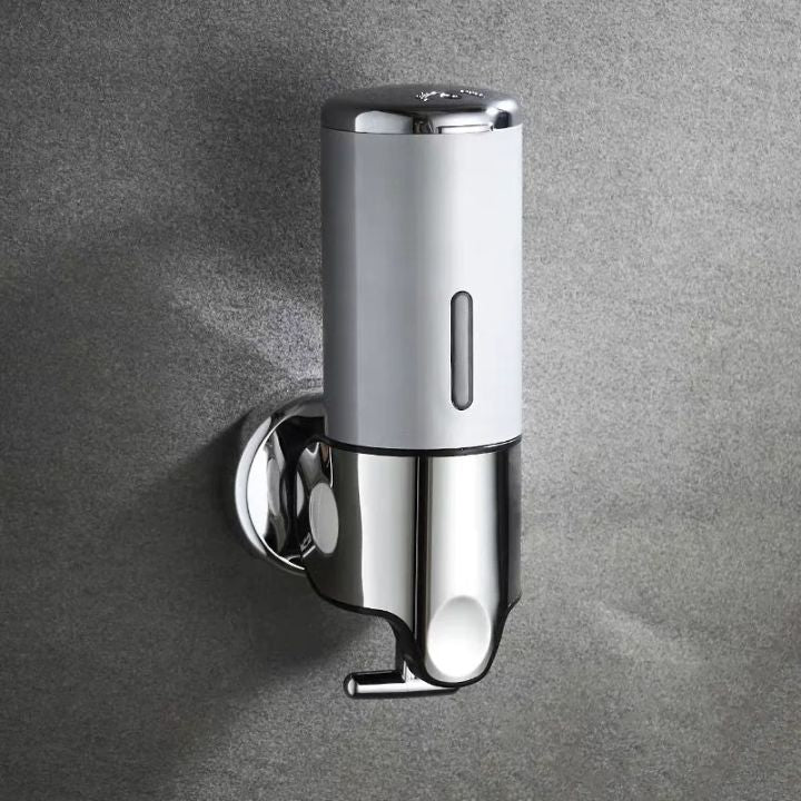 GlitzyLather | Wandmontage Seifenspender aus Edelstahl Silber 0