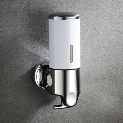 GlitzyLather | Wandmontage Seifenspender aus Edelstahl Silber 10