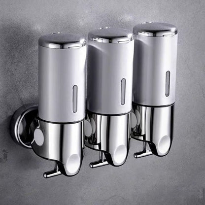 GlitzyLather | Wandmontage Seifenspender aus Edelstahl Silber 14