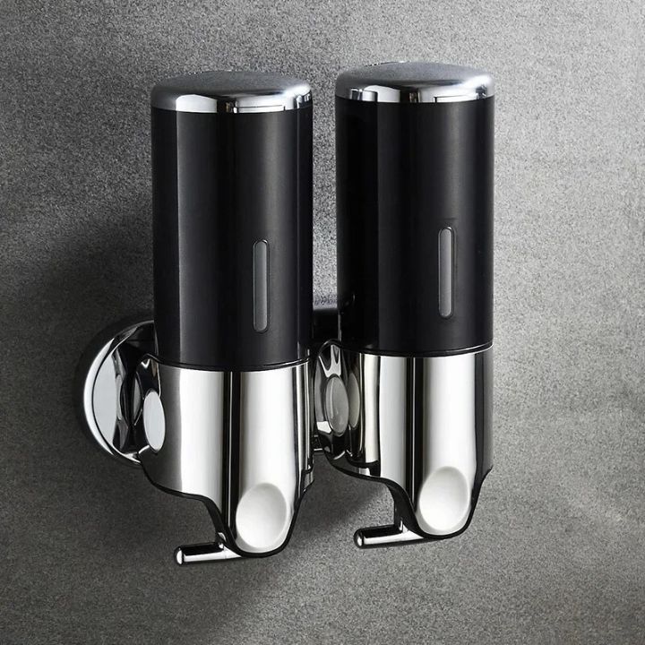 GlitzyLather | Wandmontage Seifenspender aus Edelstahl Silber 17