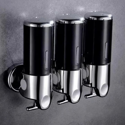 GlitzyLather | Wandmontage Seifenspender aus Edelstahl Silber 18