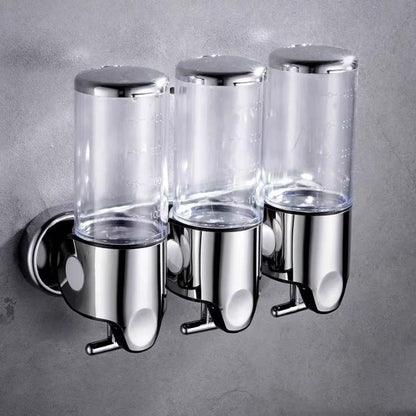 GlitzyLather | Wandmontage Seifenspender aus Edelstahl Silber 19