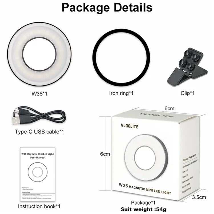 GlowRing | Magnetische Telefonleuchte für kreative Inhalte 3