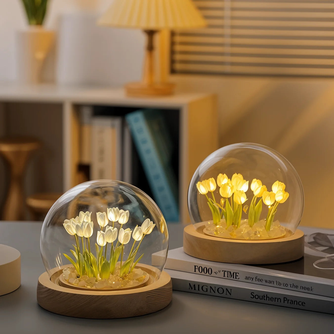 Glow Tulip Dome | LED Tischlampe mit Tulpen 5