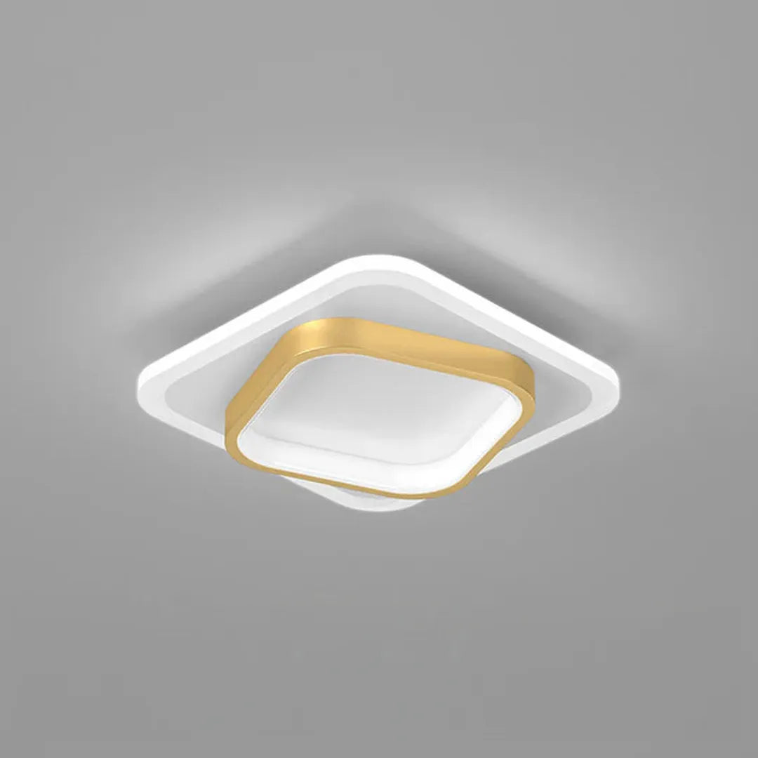 Goldene LED-Deckenleuchte | Quadratische Deckenlampe 2