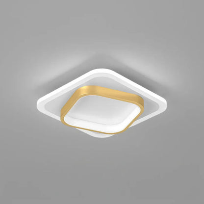 Goldene LED-Deckenleuchte | Quadratische Deckenlampe 2