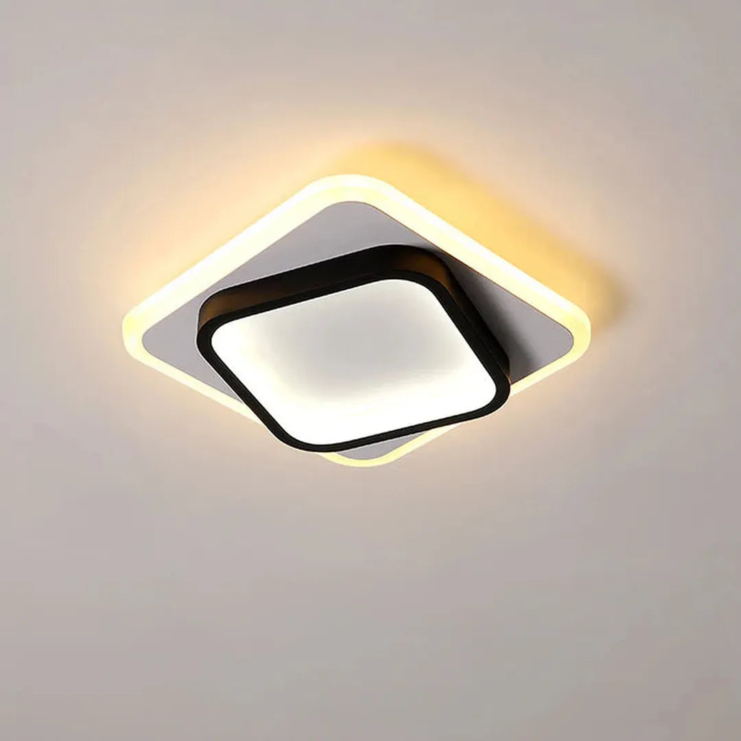 Goldene LED-Deckenleuchte | Quadratische Deckenlampe 8