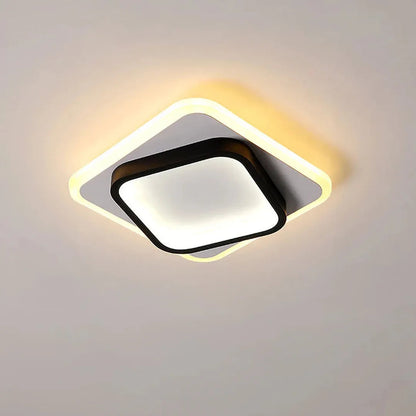 Goldene LED-Deckenleuchte | Quadratische Deckenlampe 8