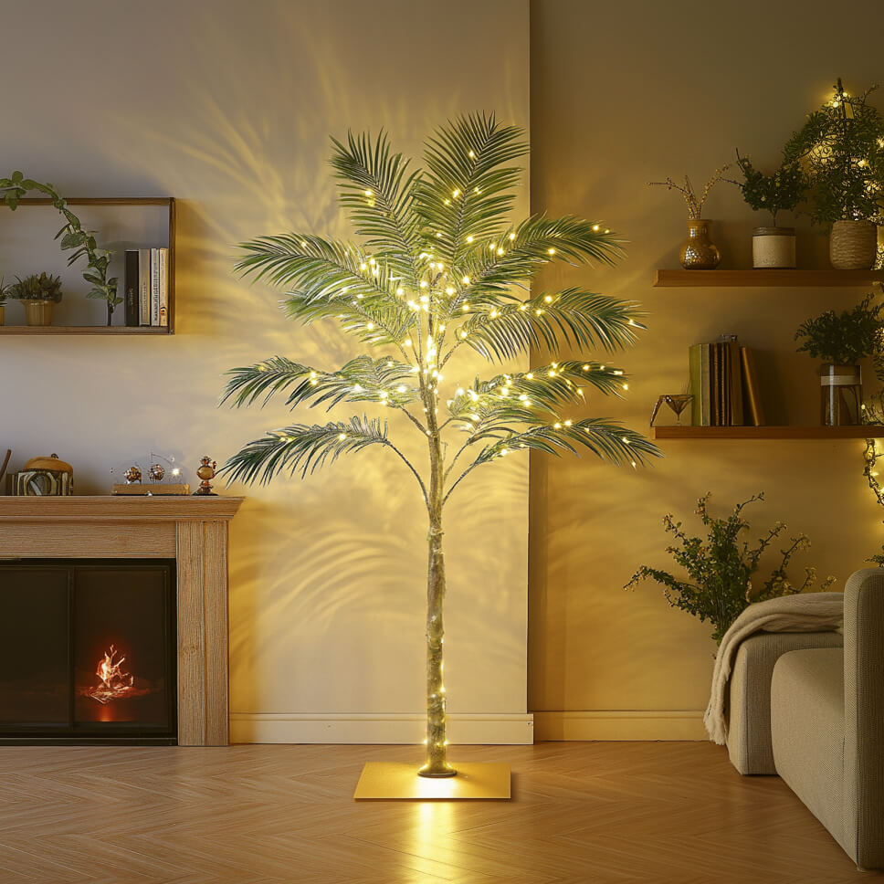 Goldene Palme | LED Bonsai Baum 3