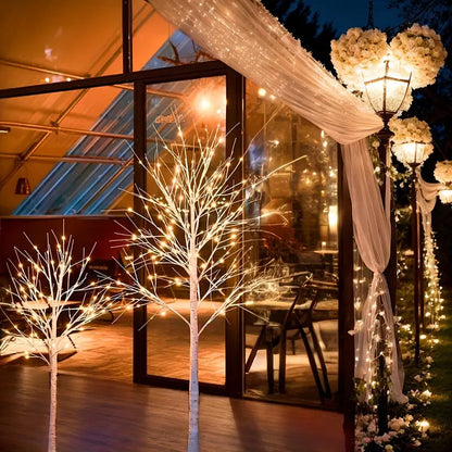 Goldener Birkenbaum | LED Dekoration für Feste 182,88 cm 4