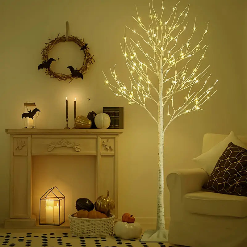 Goldener Birkenbaum | LED Dekoration für Feste 182,88 cm 6