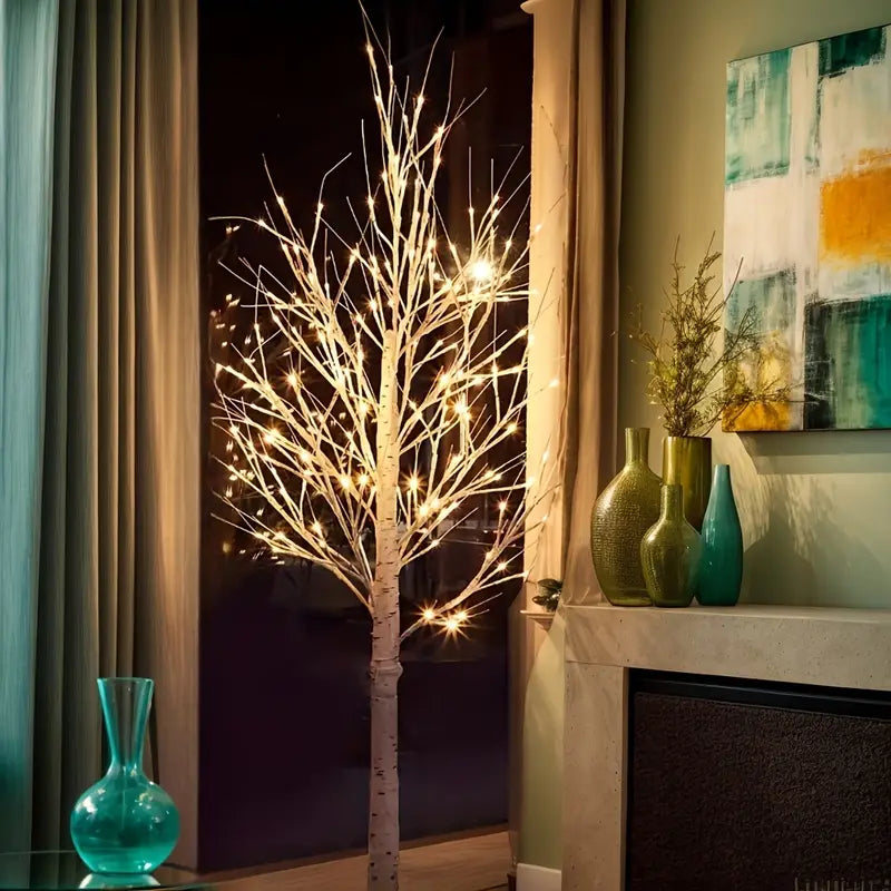 Goldener Birkenbaum | LED Dekoration für Feste 182,88 cm 7