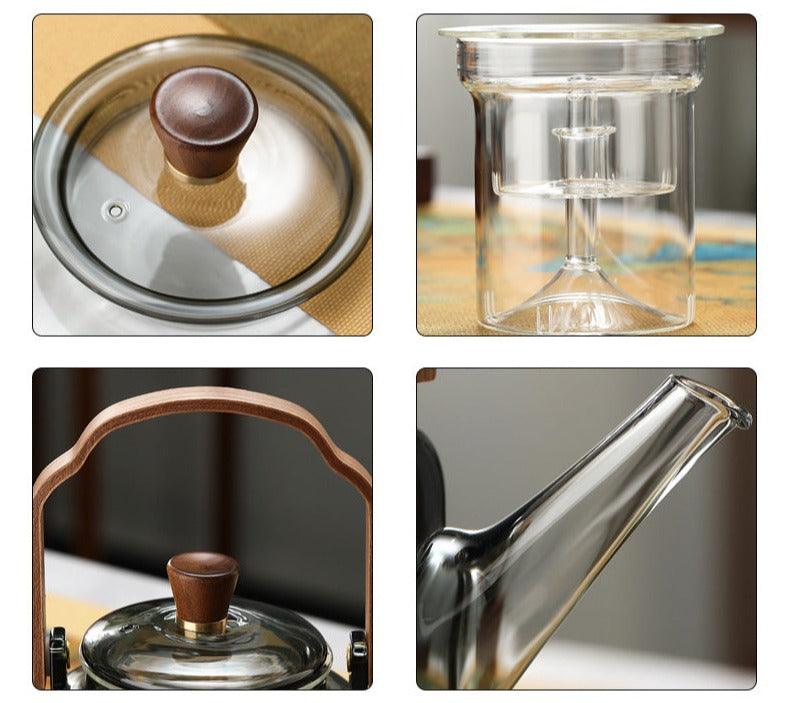 Grijzen Teekanne | Holz-Glas Teebereiter 1L für Teeliebhaber 5