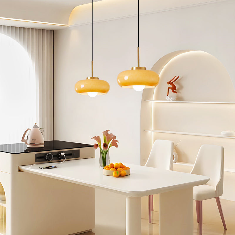 Hailie | Modern Pendelleuchte aus Glas in Brotform 4