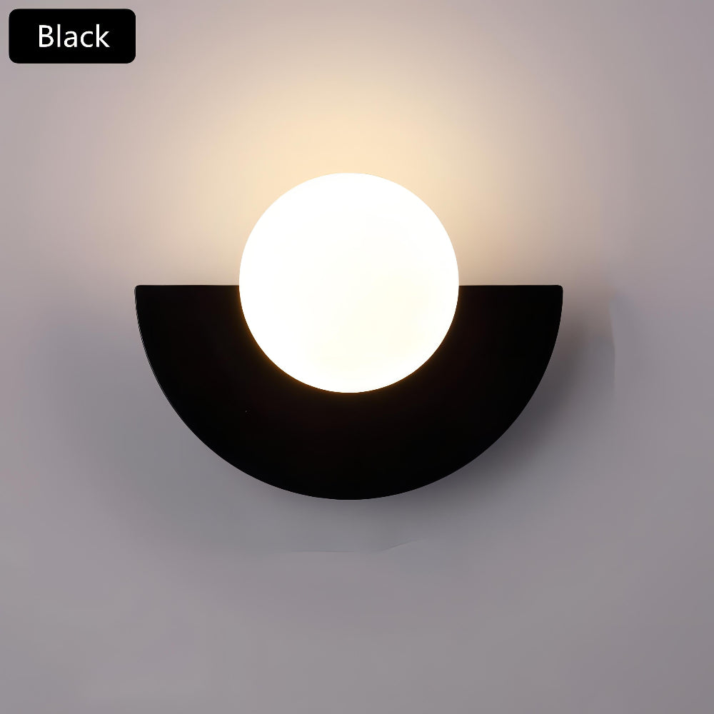 Halbmond Wandleuchte Schwarz | LED Wandlampe Innen 10