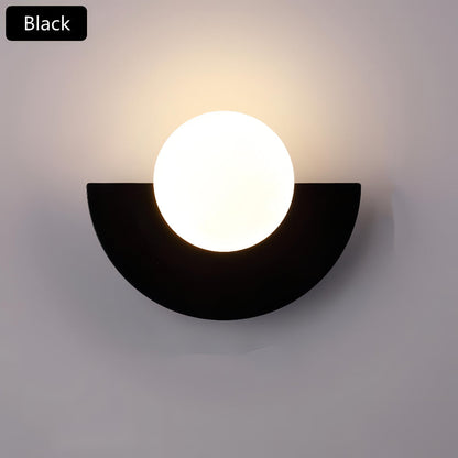 Halbmond Wandleuchte Schwarz | LED Wandlampe Innen 10
