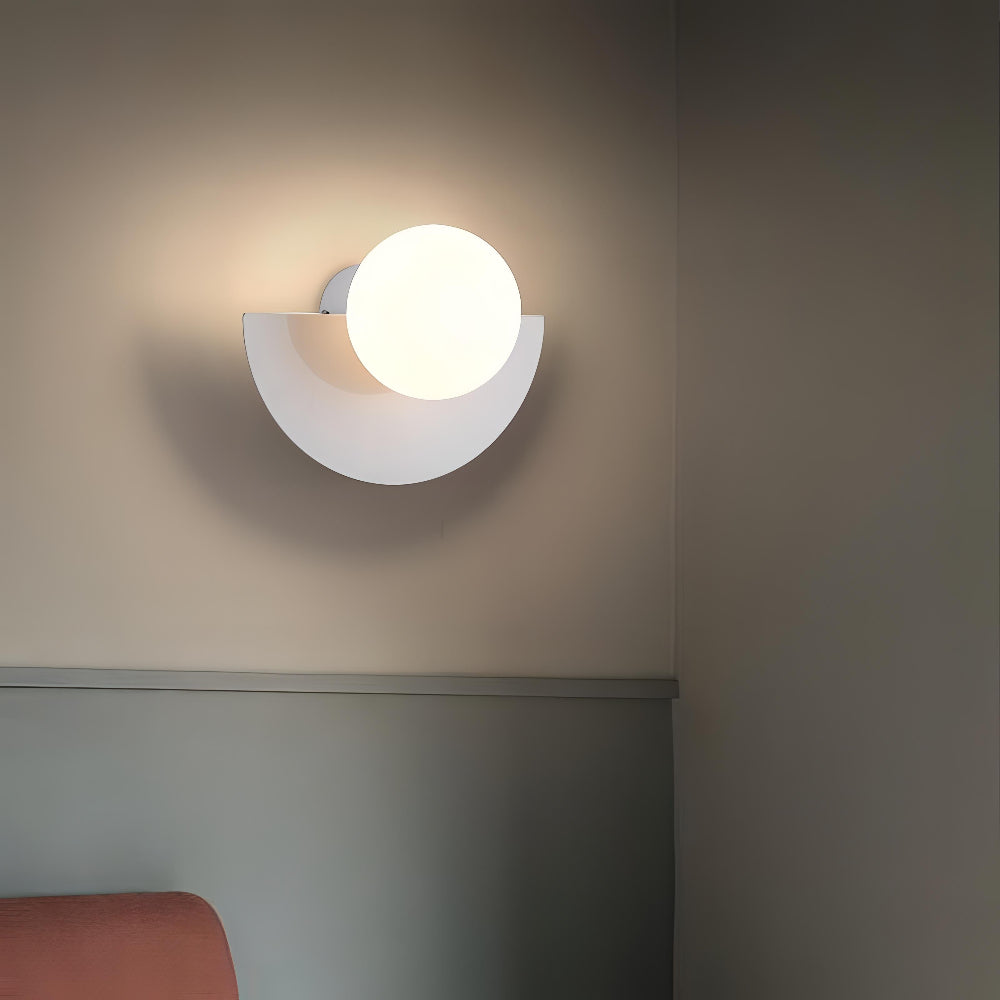 Halbmond Wandleuchte Schwarz | LED Wandlampe Innen 3
