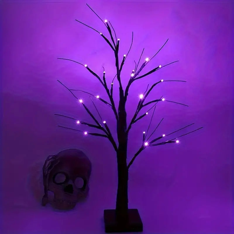 Halloween Baum mit LED Lichtern | 60 cm Dekoration 0