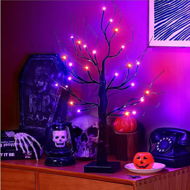 Halloween Baum mit LED Lichtern | 60 cm Dekoration 2