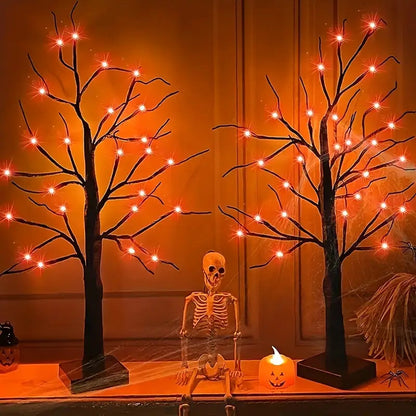 Halloween Baum mit LED Lichtern | 60 cm Dekoration 3