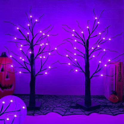 Halloween Baum mit LED Lichtern | 60 cm Dekoration 4
