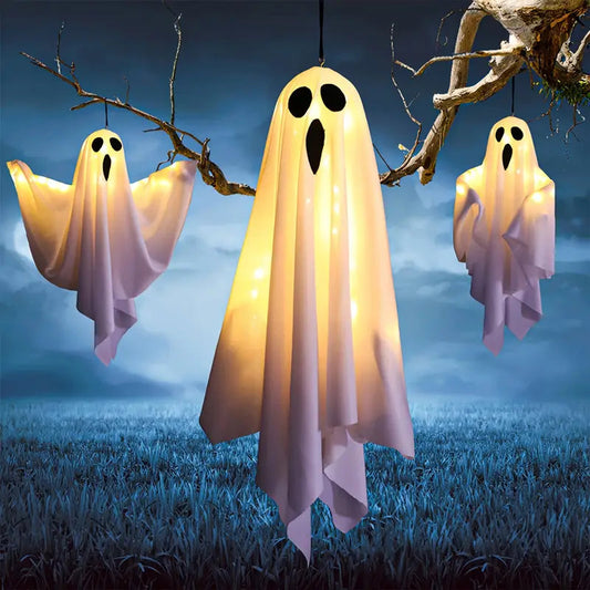 Halloween Geister | LED Hängende Dekoration im 3er-Set 0
