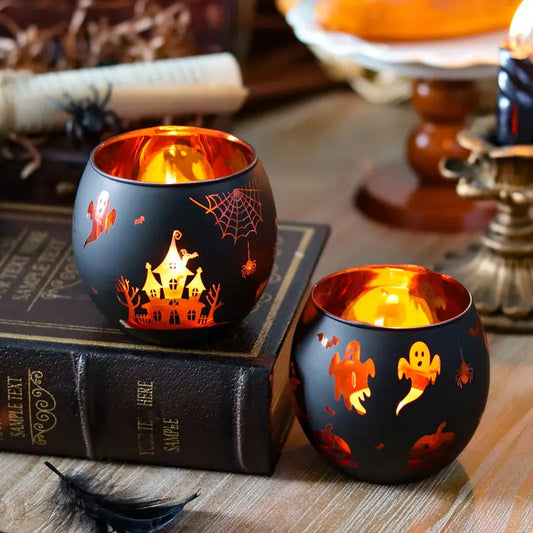 Halloween Kerzenhalter Set | Dekorative Tischdekoration 0