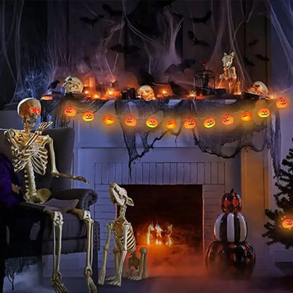 Halloween Kürbis Lichterkette | LED Dekoration für Innen/Außen 4