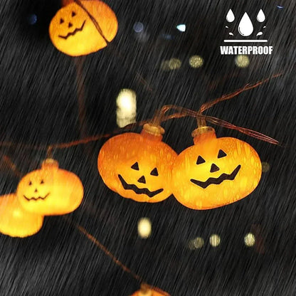 Halloween Kürbis Lichterkette | LED Dekoration für Innen/Außen 5