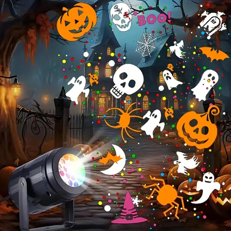 Halloween Projektorlampe | USB Lampe für Gruselige Dekoration 6