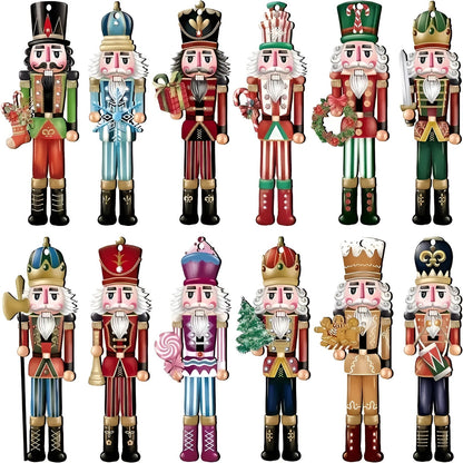 Handgefertigte Nussknacker Figuren | 12er Set Holz Deko 5