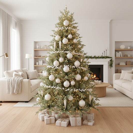 Set kerstballen | Elegante kerstboomballen van kunststof