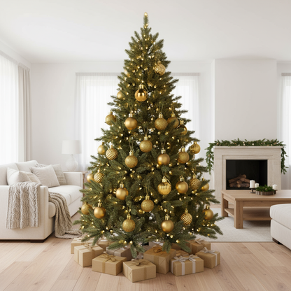 Weihnachtskugeln Set | Elegante Christbaumkugeln 24-teilig