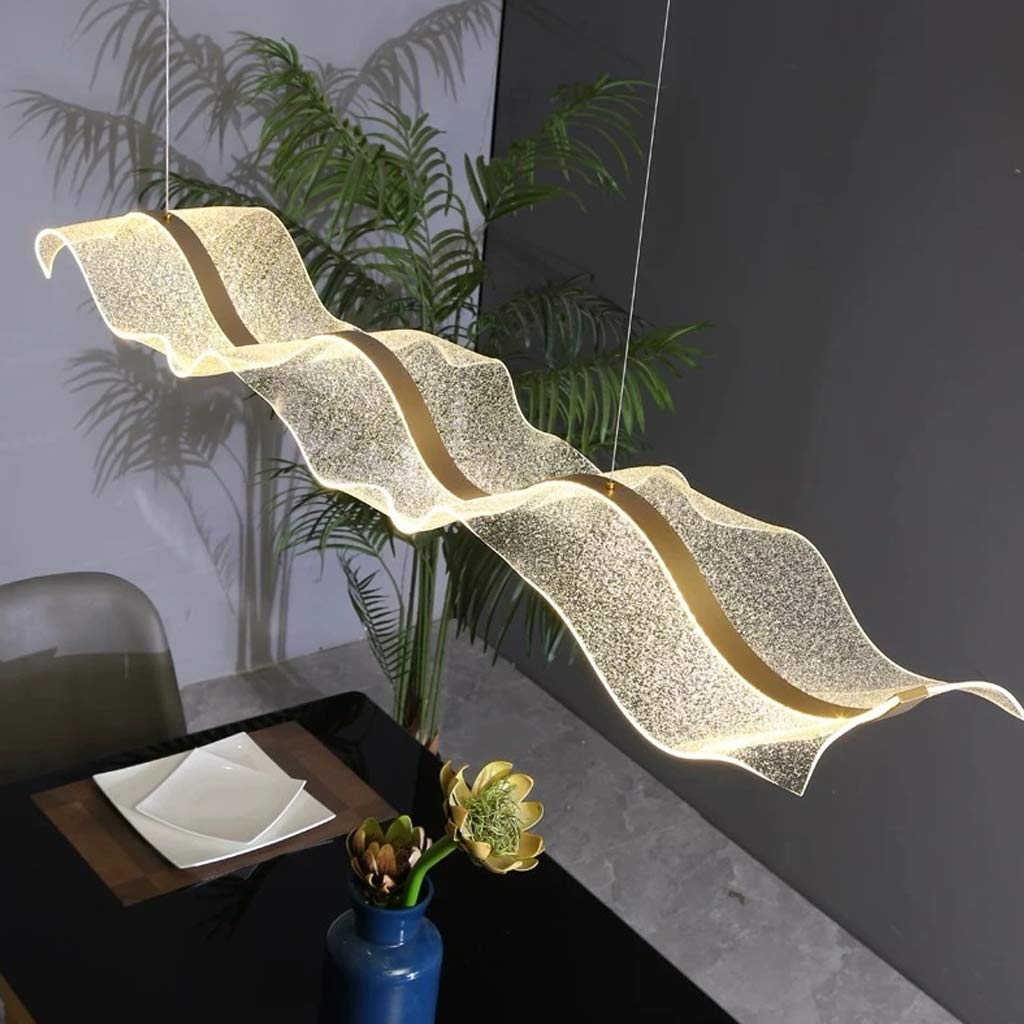 Hängelampe | Moderne LED Pendelleuchte mit Goldakzenten 1