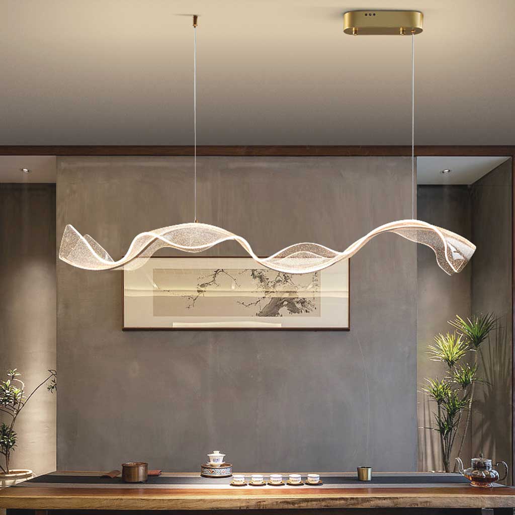 Hängelampe | Moderne LED Pendelleuchte mit Goldakzenten 2