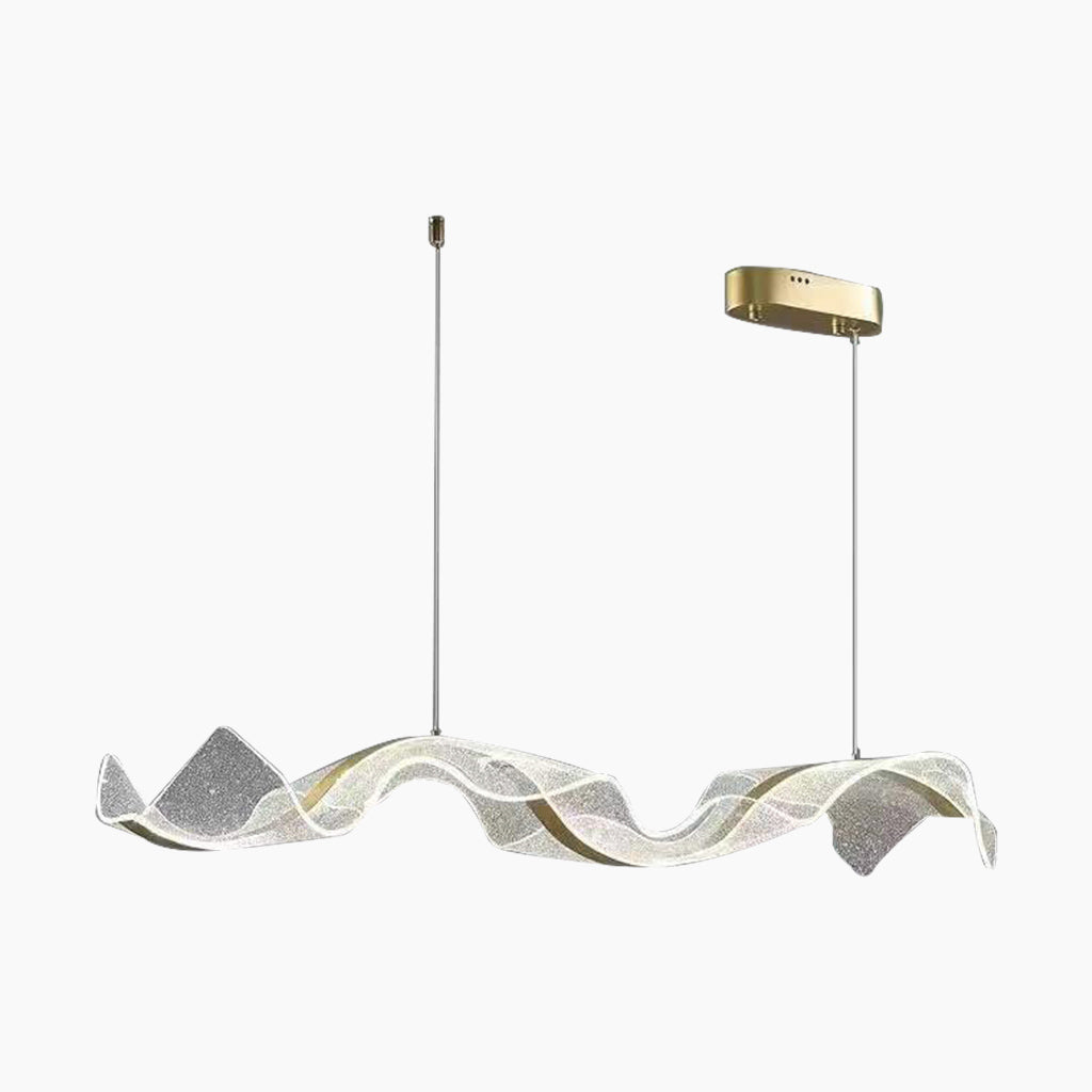 Hängelampe | Moderne LED Pendelleuchte mit Goldakzenten 6