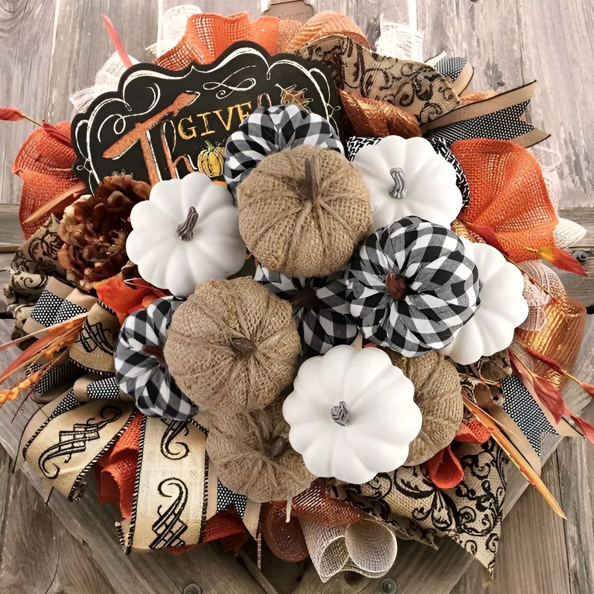 Herbstliche Jute-Kürbisse | Tischdeko für den Herbst 12 Stück 7