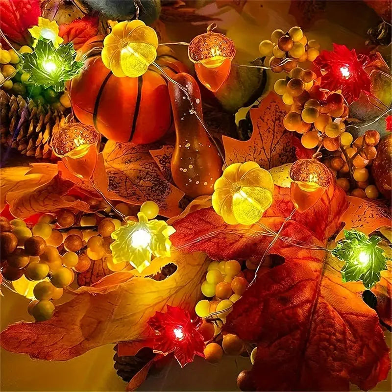Herbstliche LED Lichterkette | Halloween Dekoration 2