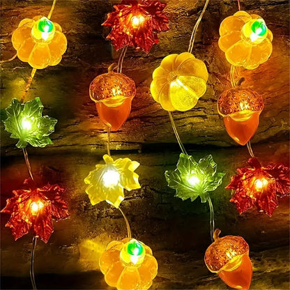 Herbstliche LED Lichterkette | Halloween Dekoration 3