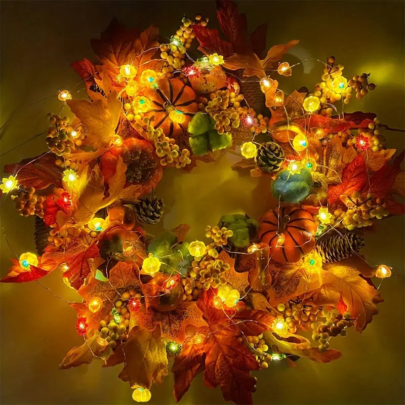 Herbstliche LED Lichterkette | Halloween Dekoration 4