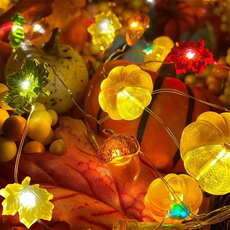 Herbstliche LED Lichterkette | Halloween Dekoration 6