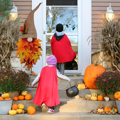 Herbstlicher Türanhänger mit Zwerg | Herbstliche Deko 1