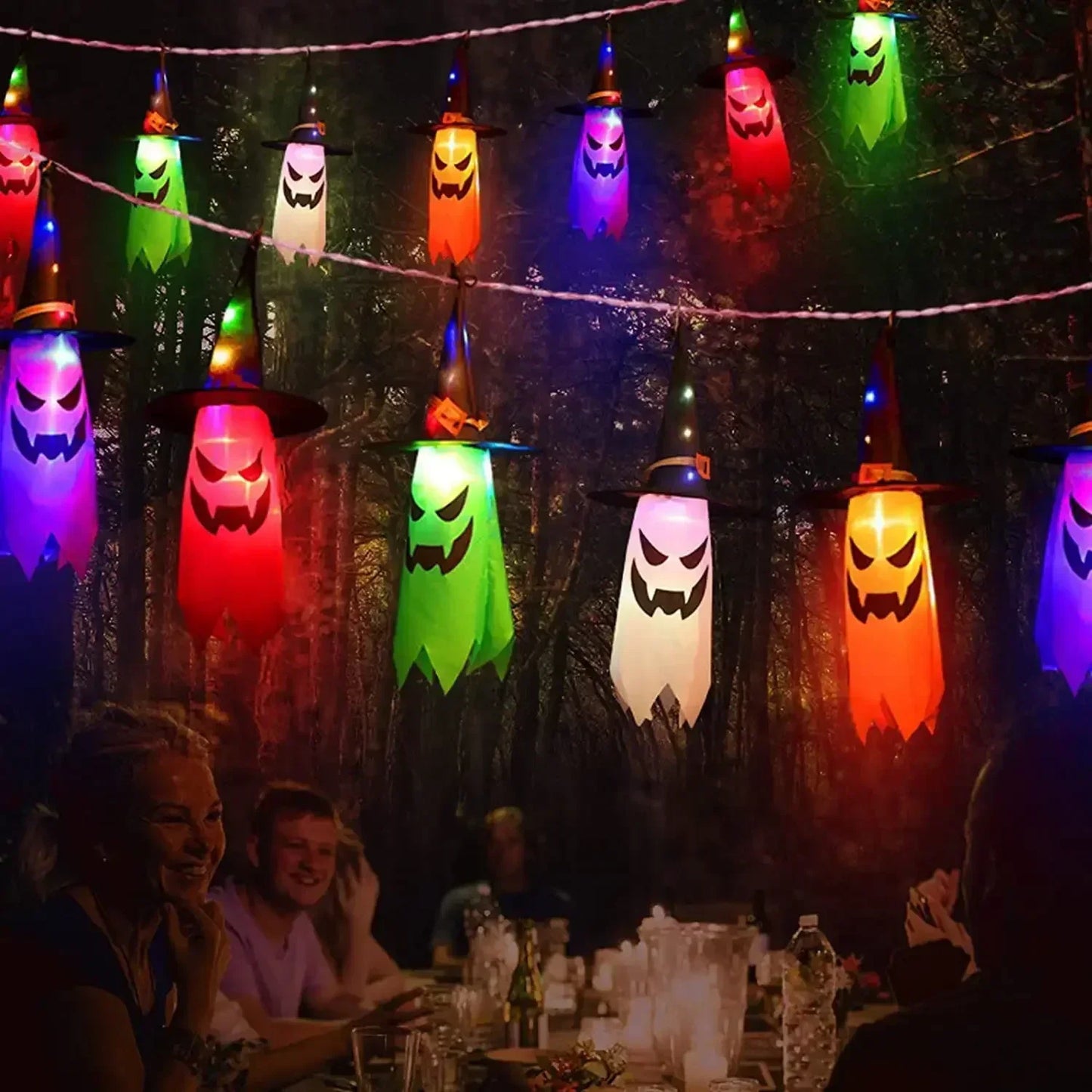 Hexenhut Lichterkette | LED Lichterkette Outdoor für Halloween 5