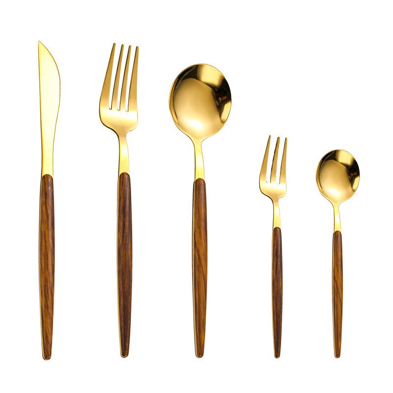 Holzgriff-Besteckset | Elegantes Essbesteck für jeden Anlass 5