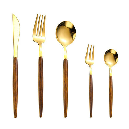 Holzgriff-Besteckset | Elegantes Essbesteck für jeden Anlass 5
