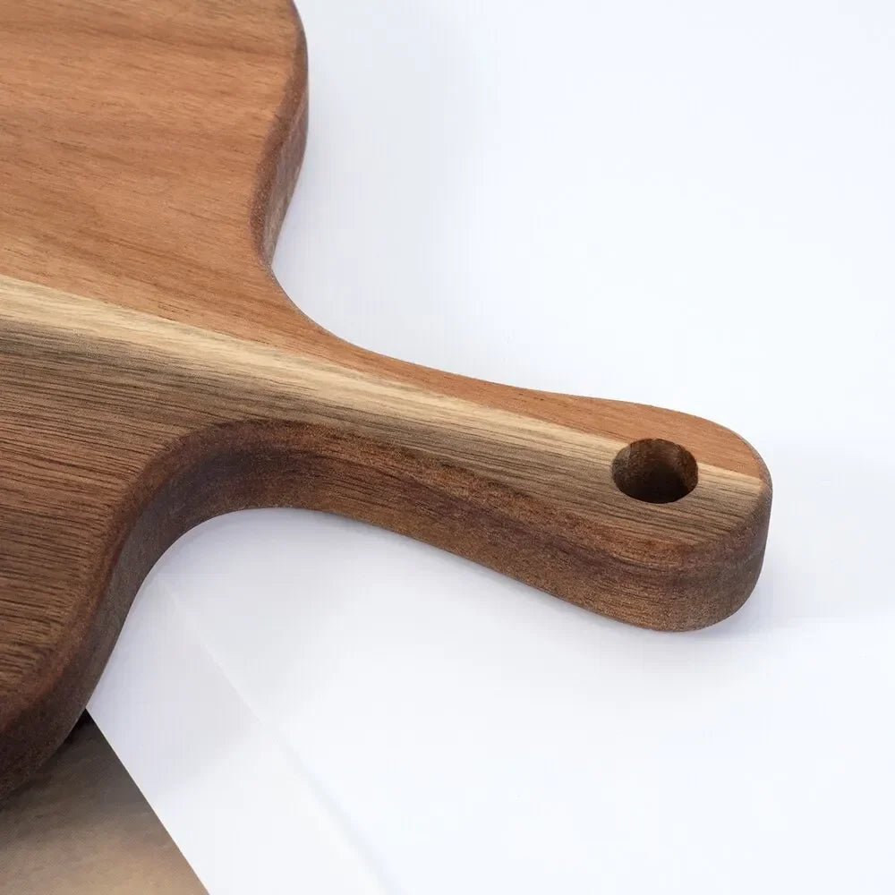 Holzschneidebrett mit Griff | Ergonomisches Küchenbrett 4