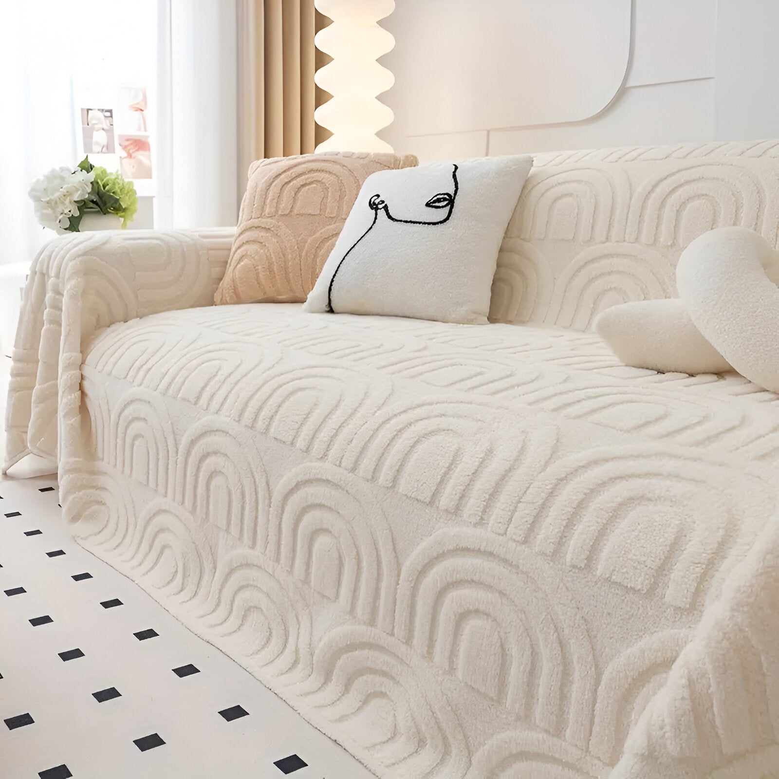 ArchPlush Sofabezug | Jacquard Sofa Überzug für alle Sofatypen 1